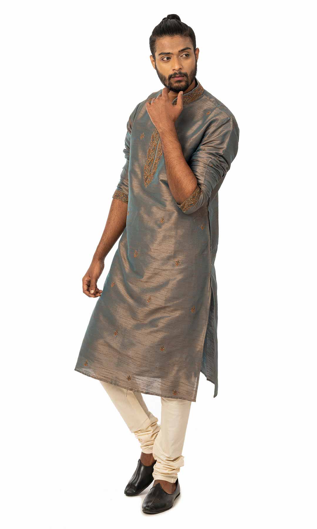 Moov Coloured Cotton Silk Kurta Set  – Viraaya By Ushnakmals